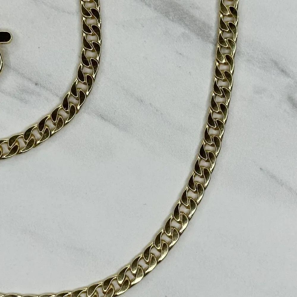 Gold Tone Skinny Flat Chain Link Purse Handbag Replacement Strap 46